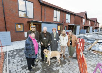 Involved Tenant volunteers visiting the new homes. Picture: Stewart Turkington