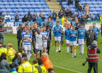 A handful of fans stayed behind for the traditional lap of appreciation