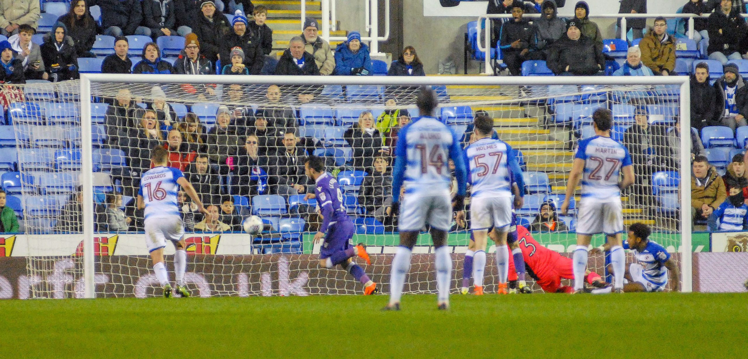 Adam Le Fondre scrambles in an equaliser