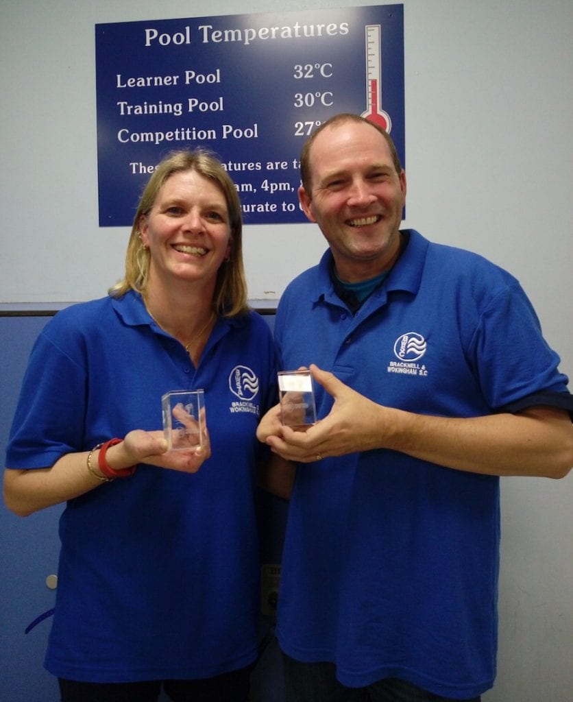 Karen Leftley (left) and Terry Wright with their club awards (Picture: BWSC)