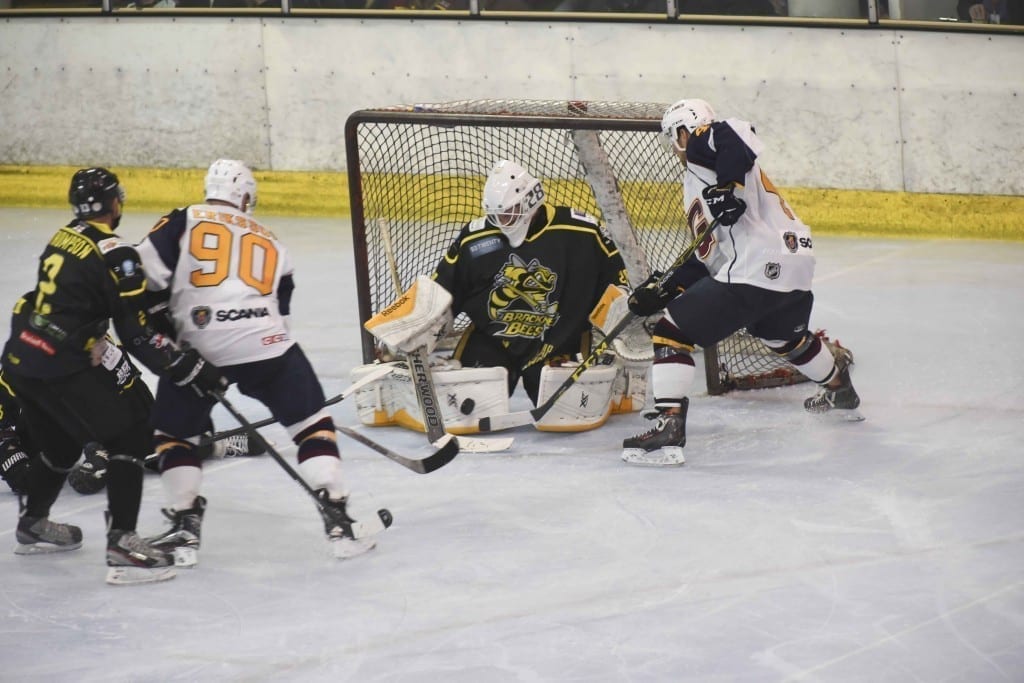 Alex Mettam thwarts this Guildford attack (Picture: Bob Swann)