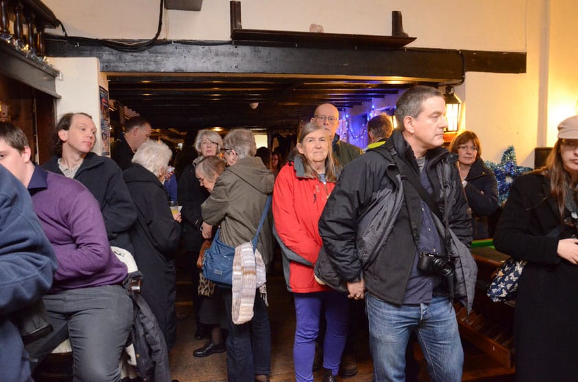 Big crowds packed the Hope and Anchor Pub in Station Road Wokingham
