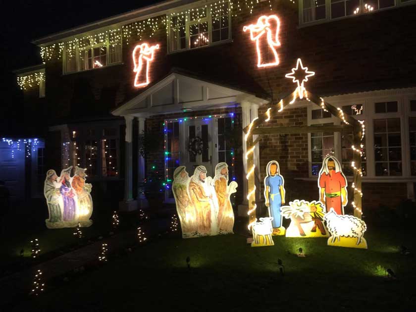 Adrian Roberts Christmas lights depict events from the first Christmas
