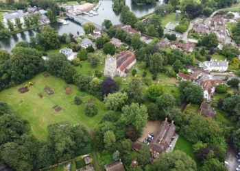 The location of the monastery in the grounds of Holy Trinity Church was a mystery until now, despite being well known from contemporary historical sources. Picture: University of Reading
