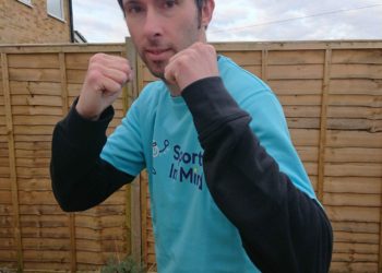 Charity founder, Neil Harris demonstrates shadow boxing as part of the #24daysactive campaign.