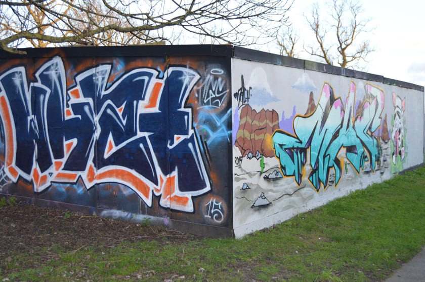 Elms Field graffiti January