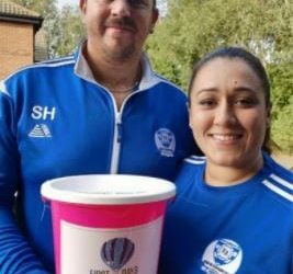 Emi and Steve Holden are appealing for old football boots for Wokingham charity First Days Childrne’s Charity