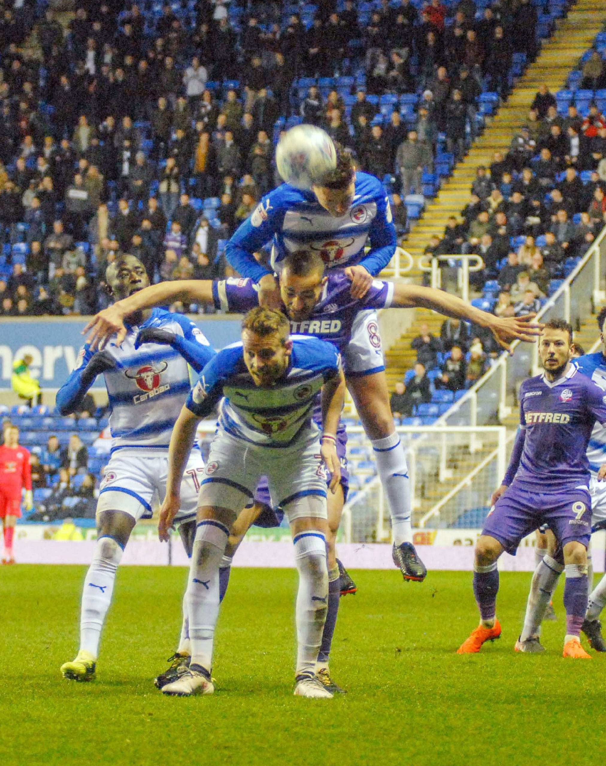 George Evans battles with Darren Pratley