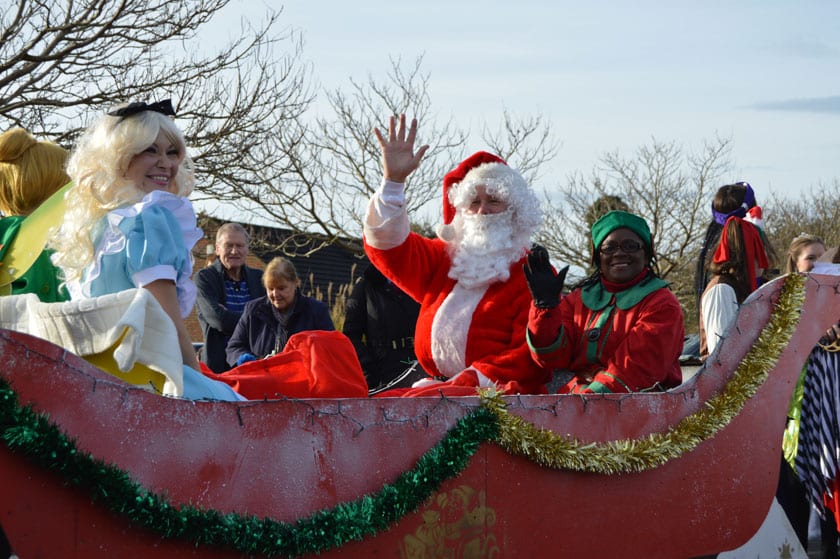 Hare Hatch Sheeplands Santa arrival