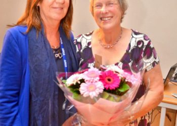 Head Teacher Jane Barlow and Rosie Wigley final goodbyes
