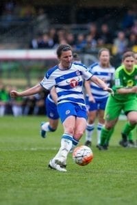 Helen Ward equalised from the penalty spot (Pic by Neil Graham)