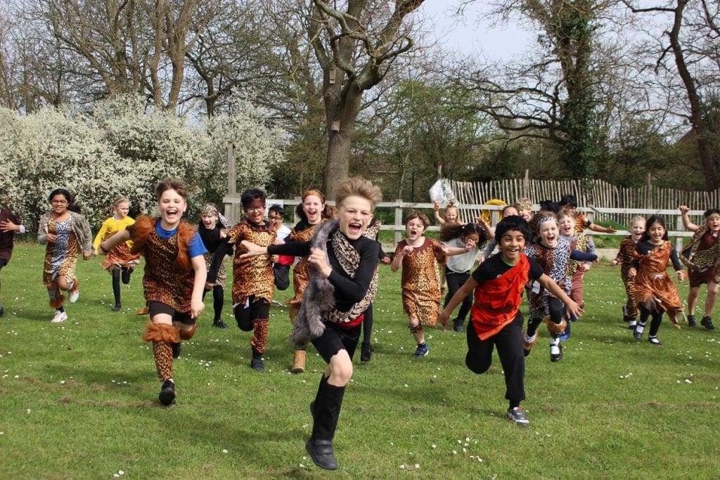 Hawekdon Primary School stone age day