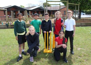 Students took part in a sponsored cricket event. Picture: Hawkedon Primary School