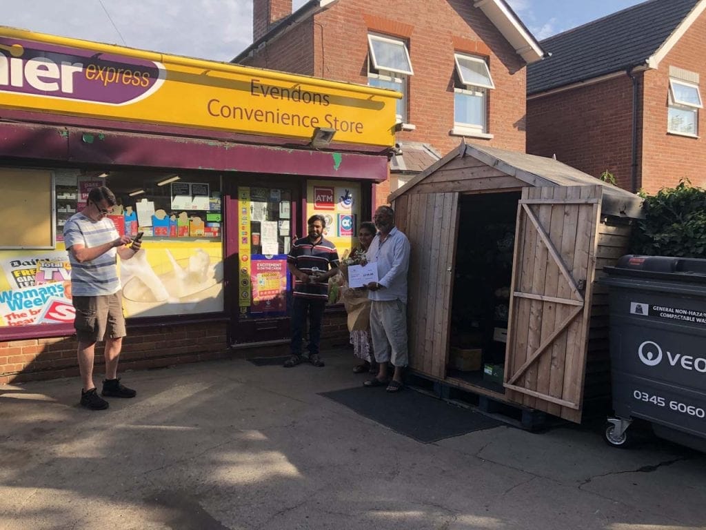 Evendons shop owners donate their thank you gift to Wokingham community hub Wokingham.Today