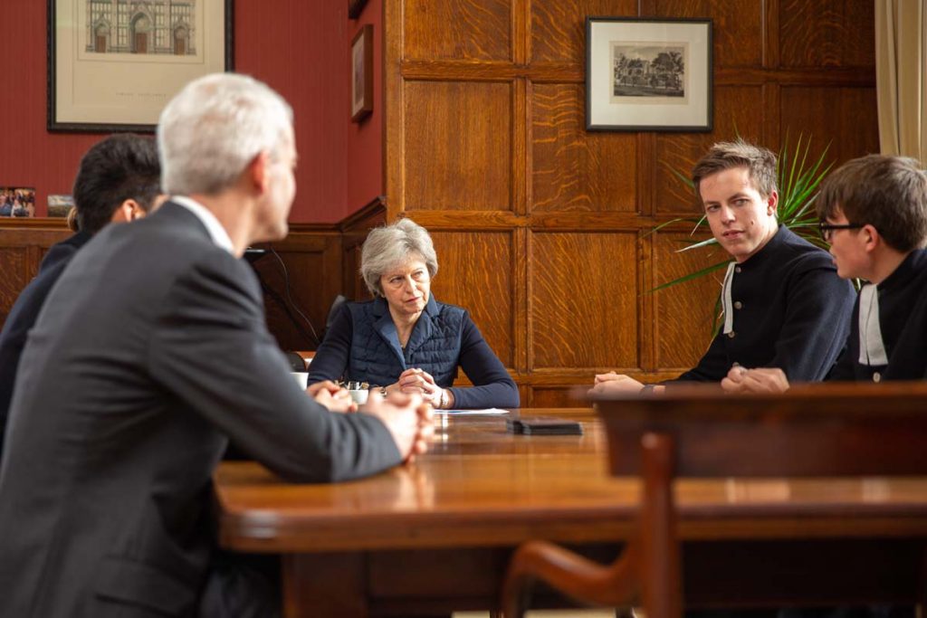 Reading Blue Coat School Theresa May