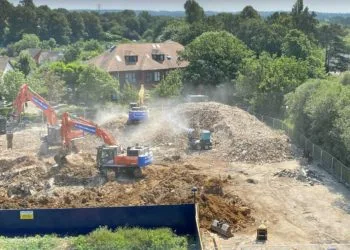 NOISY: Neighbours say the demolition work is shaking their homes Picture: Phil Creighton