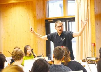 Aldworth Philharmonic Orchestra rehearsals for January 2020 concert at Waingels College, Woodley. Picture: Phil Creighton