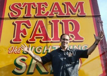 Carters Steam Fair organiser Joby Carter set up the event at Prospect Park last weekend. Picture: DVision Images