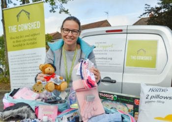 Nikki Pond on The Cowshed stand. Picture: Steve Smyth