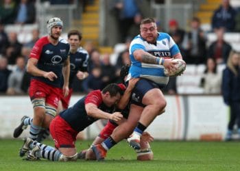 Josh Crickmay of Darlington Mowden Park during the National Division 1 match between Darlington Mowden Park and Rams RFC at the Northern Echo Arena, Darlington on Sunday 24th October 2021. (Credit: Chris Booth
