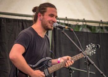 Mike Wagner on Wokingham Music Club Stage at this year's Wokingham Festival - Credit Andrew Merritt