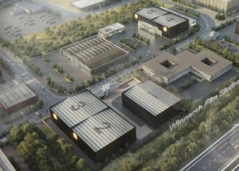 A CGI of the Stage Fifty studios at Winnersh Triangle