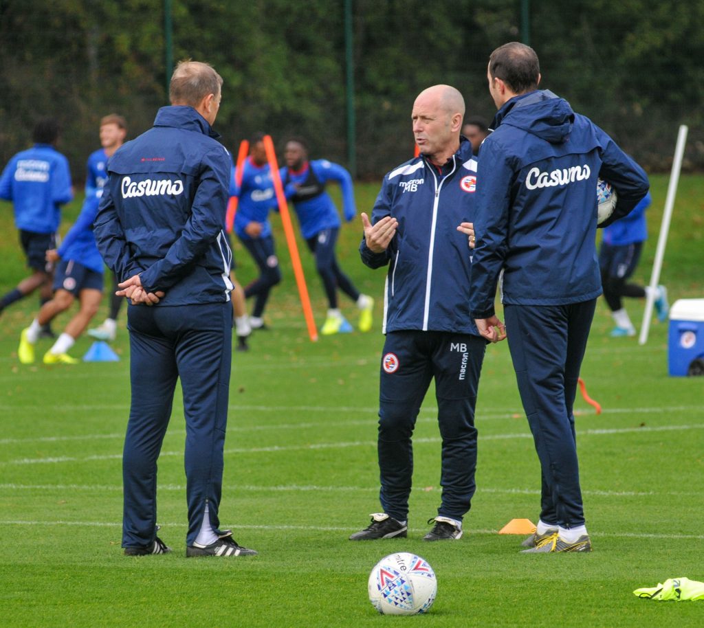 Mark Bowen with his coaching staff