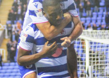 Reading v Birmingham City Reading's first goal. Yakou Meite, George Puscas