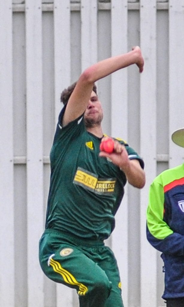 Wokingham v Henley (batting)Iain Muirden bowling.