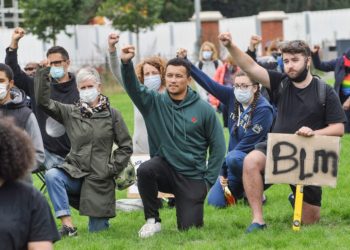 The Black Lives Matter Protest in Wokingham earlier this year.