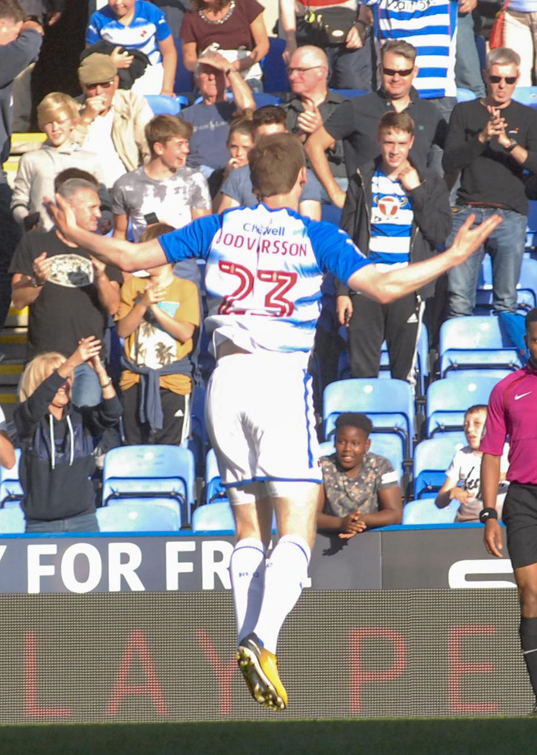 Jon Dadi Bodvarsson celebrates