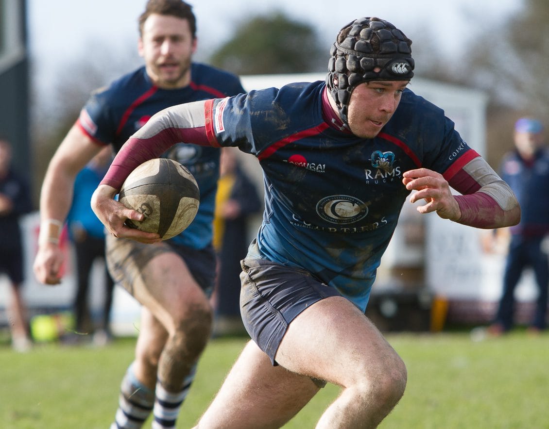 Jordan Souter heads for the line