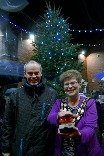 Maiden Place Christmas light switch on