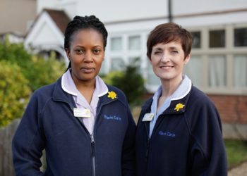 Marie Curie nurses out in the community. Picture: Layton Thompson and Marie Curie