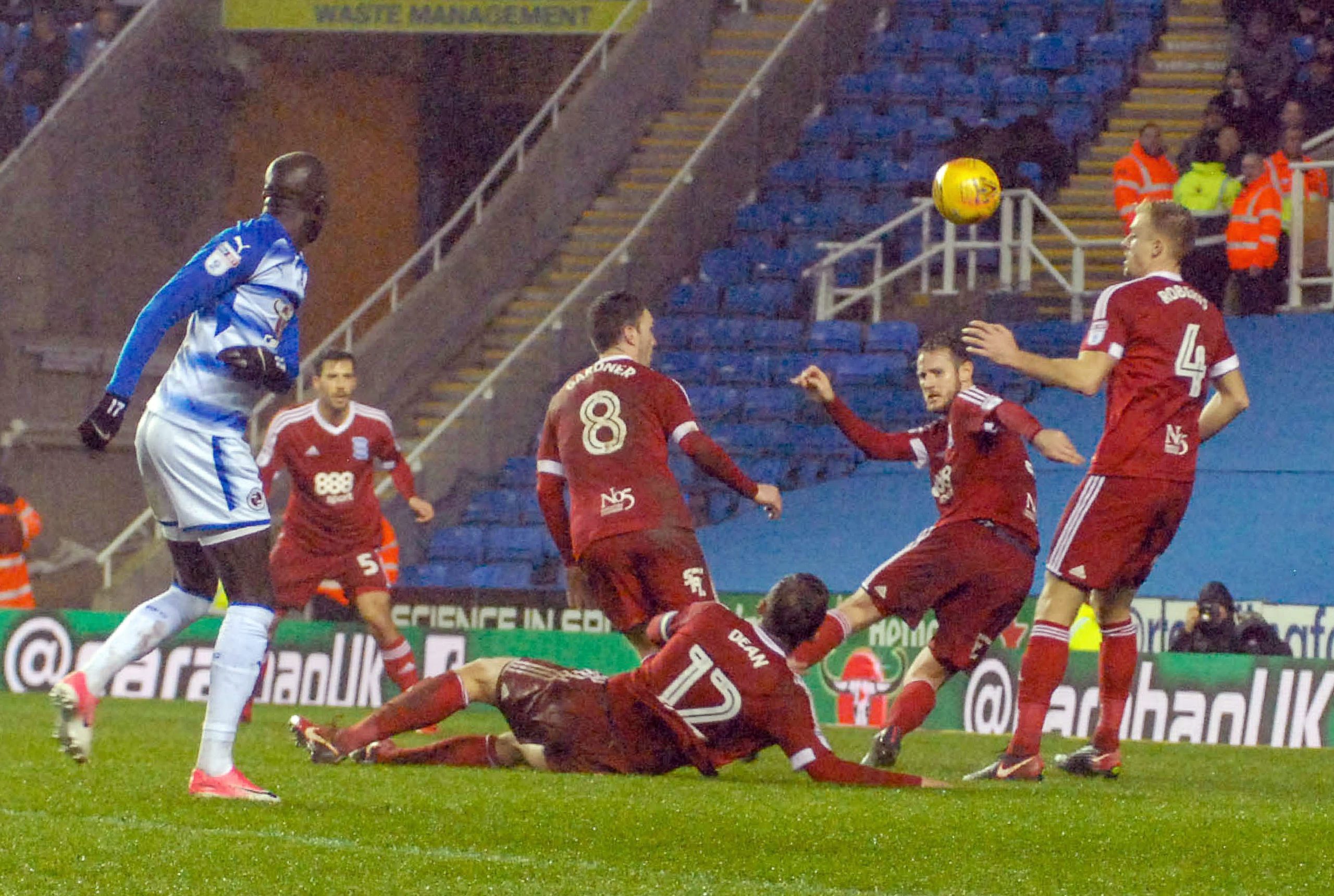 Mo Barrow shot blocked