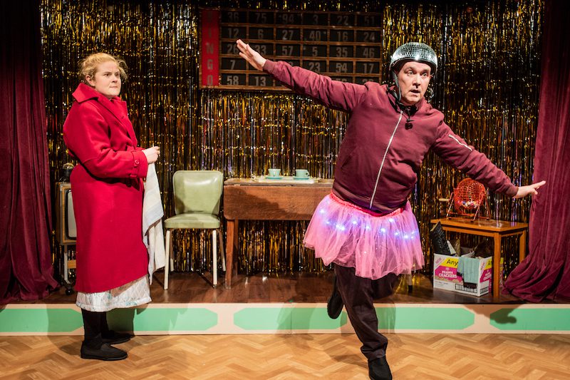 One Million Tiny Plays About Britain - Craig Taylor - Jermyn Street Theatre - 4th December 2019Directed by Laura KeefeSet and Costume by Ceci CalfAll characters play by Emma Barclay & Alec Nicholls