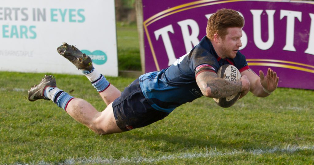 Olly Foxley crosses the whitewash
