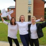Girls from Queen Anne's School in Caversham celebrate their results
