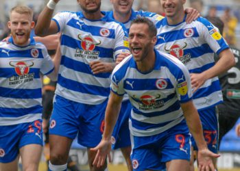 Reading celebrate Sam Baldocks opener