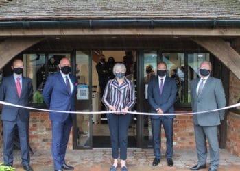 theresa may mp sonning maidenhead thakeham group business wokingham ribbon cut cutting