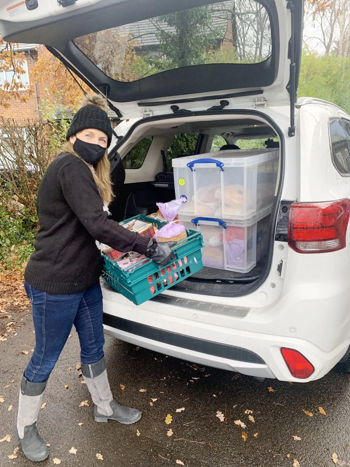 ON ITS WAY: SHARE Wokingham’s Claire Revie prepares to deliver food to vulnerable residents