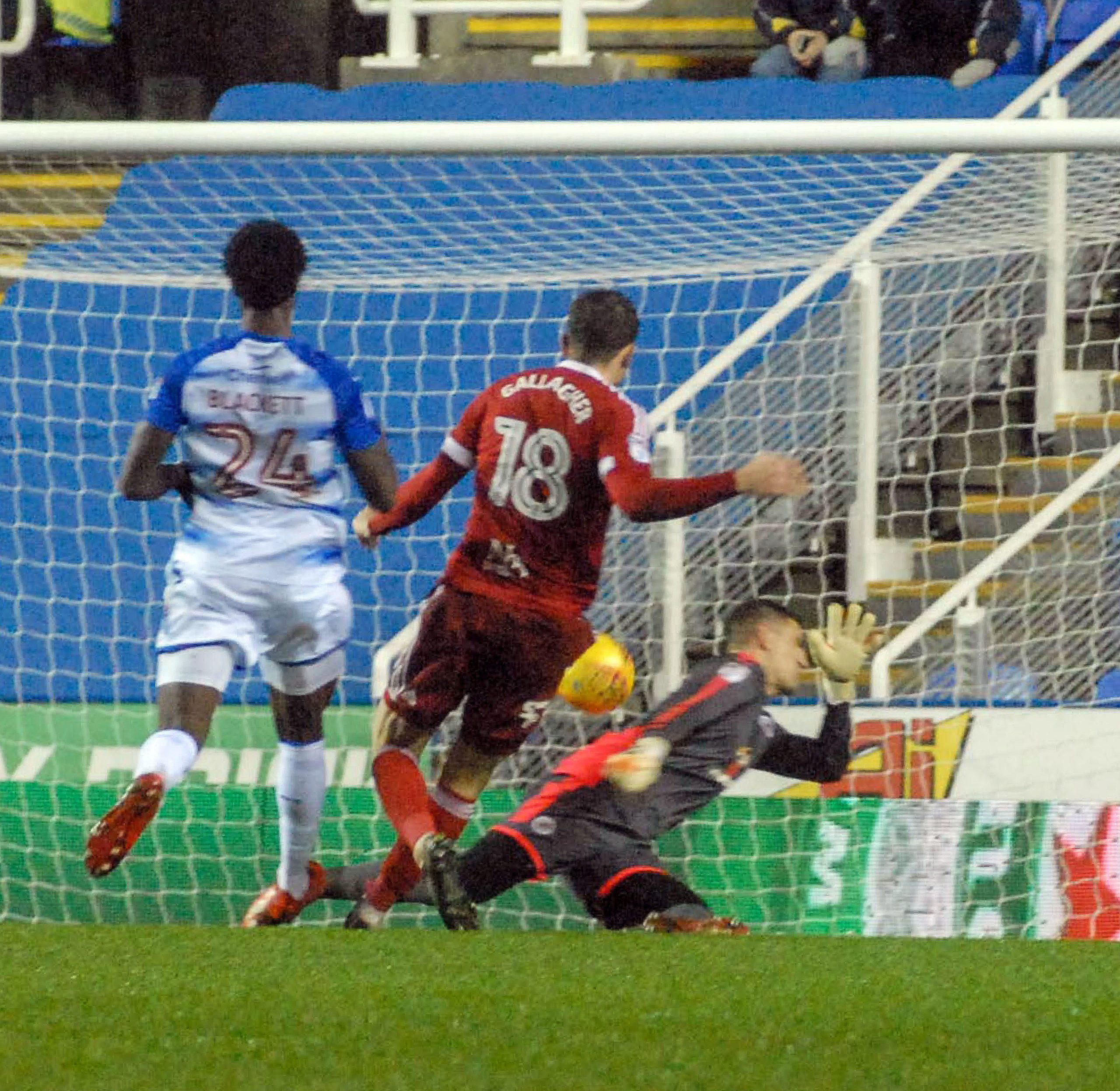 Sam Gallagher scores