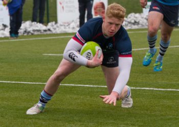 Scrum half Oli Cole crosses the whitewash