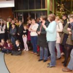 Sportlghts dance crowds