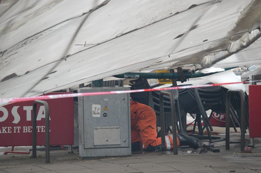 Fireworks crawled among the wreckage to see how safe it was