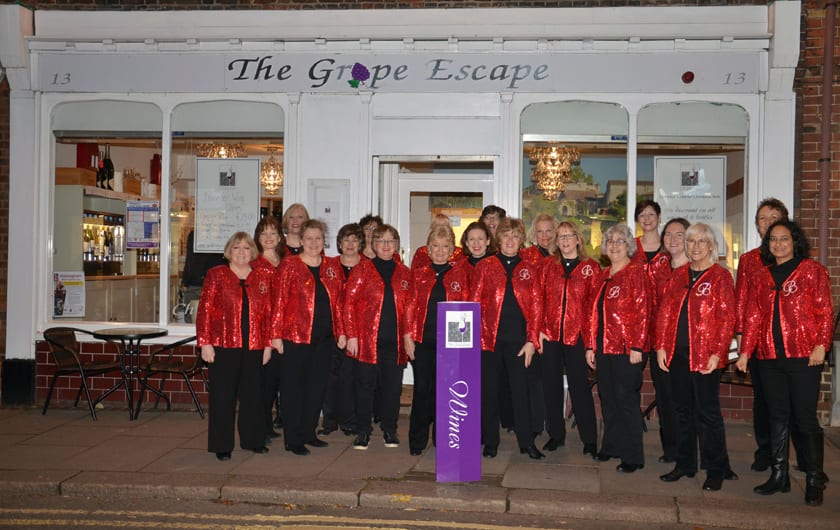 The Barberettes outsite The Grape Escape Denmark Street Wokingham