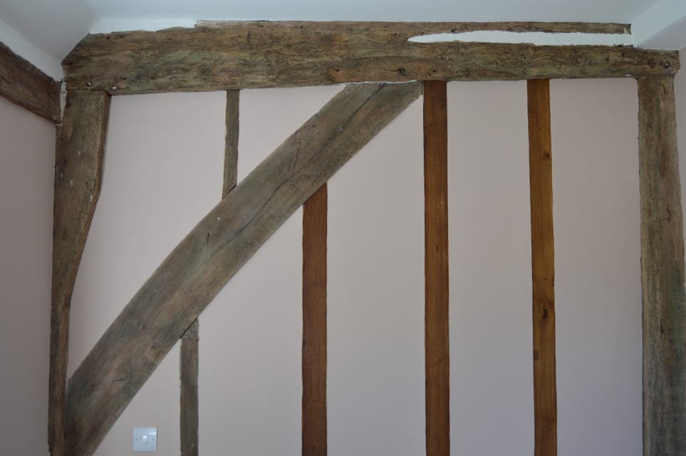 Tudor cottage wall