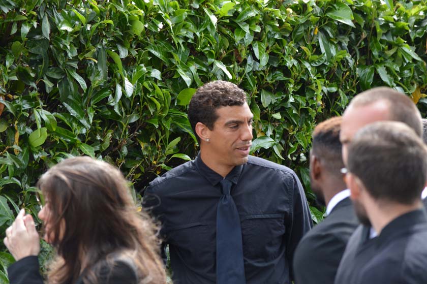 Former Reading FC midfielder James Harper was one of many players to attend the funeral of Eamonn Dolan at Corpus Christi Catholic Church in Wokingham