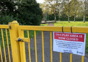 Play park behind Charvil Village Hall, The Hawthorns closed due to Covid-19