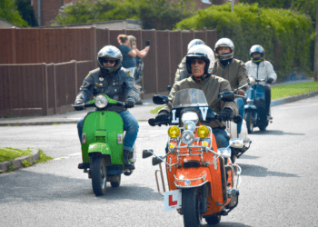 More than 200 bikers joined the ride-by to put a smile on Lewie's face Picture: Phil Creighton